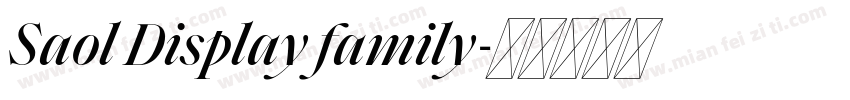 Saol Display family字体转换